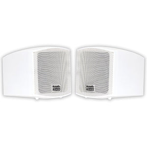 Acoustic Audio AA321W Mountable Indoor Speakers 400 Watts White Bookshelf Pair