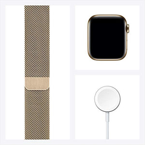 New Apple Watch Series 6 (GPS + Cellular, 40mm) - Gold Stainless Steel Case with Gold Milanese Loop