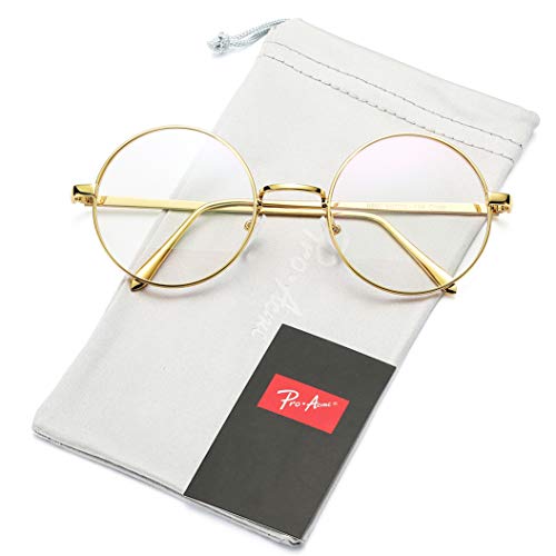 Round Metal Frame Clear Lens Glasses