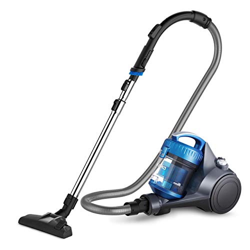 Eureka NEN110A Whirlwind Bagless Canister Vacuum Cleaner, Lightweight Corded Vacuum for Carpets and Hard Floors, Blue