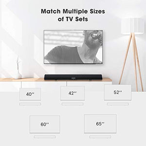 Sound Bar, 100Watt Bestisan Soundbar for TV, Wired & Wireless Bluetooth 5.0 Sound Bar(40 Inch, 6 Drivers, 105dB, Optical Cable Included, Remote Control, Bass Adjustable and Wall Mountable)