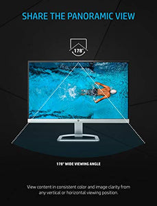 HP T3M72AA Full HD 1080p IPS LED Monitor with Frameless Bezel and VGA & HDMI -21.5-Inch, Silver
