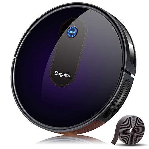 Robot Vacuum, Bagotte Upgraded 2000Pa Strong Suction Robotic Vacuum Cleaners, Boost Intellect, 2.7in Thin, Super Quiet, Self-Charging with Boundary Strips, for Hardwood Floor Carpet Tile Pet Hair