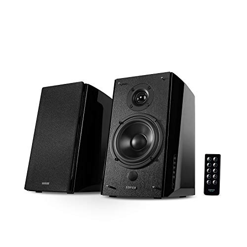 Edifier R2000DB Powered Bluetooth Bookshelf Speakers - Near-Field Studio Monitors - Optical Input - 120 Watts RMS - Black