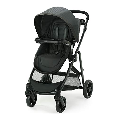 Graco Modes Pramette Stroller | Baby Stroller with True Bassinet Mode, Reversible Seat, One Hand Fold, Extra Storage,