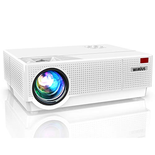 Projector, WiMiUS Upgrade P28 7200 Lux LED Projector Native 1920x1080 Video Projector Support 4K Dual 10W Speaker, 300’’ Screen 4D ±50°Keystone Correction for Home Theater and Outdoor Movie