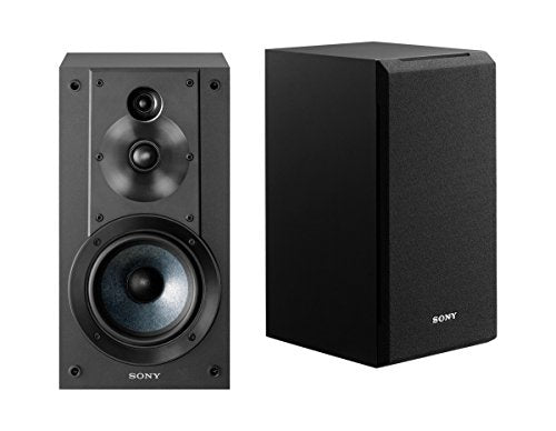 Sony SSCS5 3-Way 3-Driver Bookshelf Speaker System (Pair) – Black