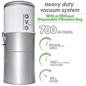 OVO Large and Powerful Central Vacuum System