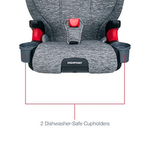 Britax USA Highpoint 2-Stage Belt-Positioning Booster Cool Flow Ventilating Fabric Car Seat - Highback and Backless - 3 Layer Impact Protection - 40 to 120 Pounds