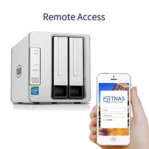 TerraMaster F2-221 NAS 2-Bay Cloud Storage Intel Dual Core 2.0GHz Plex Media Server Network Storage (Diskless)