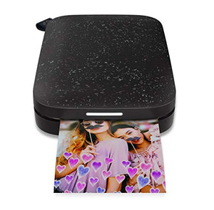 HP Sprocket Portable Photo Printer (2nd Edition) – Instantly print 2x3" sticky-backed photos from your phone – [Noir] [1AS86A]
