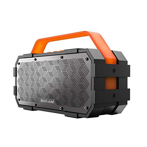 Bluetooth Speaker, Bugani M90 Portable Bluetooth Speaker with 30W Stereo Sound and Deep Bass, 1300Min Playtime and Bluetooth5.0 100ft Wireless Range, Support TF Card/AUX, Built-in Mic, for Home Get