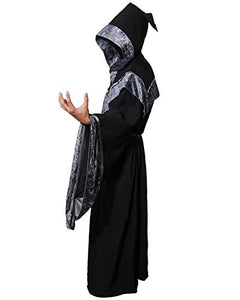 See why this Men's Dark Mystic Sorcerer hooded Robe Costume is as simple, quick, and easy as it comes for this Halloween. We've curated the perfect list of best friends and couples Halloween costume ideas for you to be inspired from. Whether looking for quick easy simple costumes, matching characters costumes, or a punny Halloween pun costume, we'll help you decide!