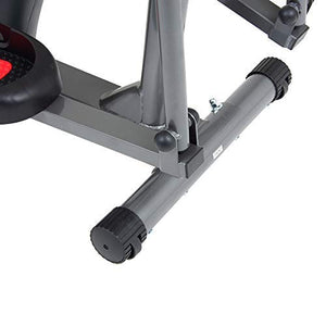 Body Champ New Elliptical Machine Trainer Magnetic Smooth Quiet Driven with LCD Media Holder Monitor and Pulse Rate Grips BR2117