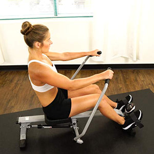 Sunny Health & Fitness SF-RW | SF-RW5639 | Full Motion Rowing Machine Rower w/ 350 lb Weight Capacity