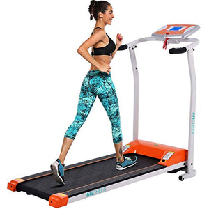 Electric Folding Treadmill, Compact Exercise Treadmills for Home Office Gym Small Spaces, Running Machine for Running and Walking w/LCD Display, Electric Motorized Running Machine