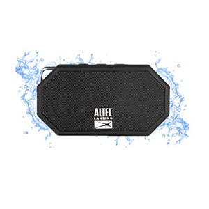 Altec Lansing Mini H2O - Wireless, Bluetooth, Waterproof Speaker, Floating, IP67, Portable Speaker, Strong Bass, Rich Stereo System, Microphone, 30 ft Range, Lightweight, 6-Hour Battery, (Black)