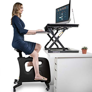 FLEXISPOT Adjustable Exercise Bike Desk Standing Desk Cycle for Home Office - Deskcise Pro