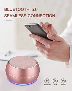 NUBWO Portable Bluetooth Speakers with HD Audio and Enhanced Bass, Built-in Speakerphone for iPhone, iPad, BlackBerry, Samsung and More (Rose Gold)