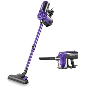 elezon E600 Vacuum Cleaner, 17KPa Powerful Suction Stick and Handheld 2 in 1 Bagless Lightweight Vacuum Cleaner with 2 HEPA Filters 23ft Corded, Purple