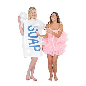 See why this Soap Loofah Bubbles Adult Costume Set is as simple, quick, and easy as it comes for this Halloween. We've curated the perfect list of best friends and couples Halloween costume ideas for you to be inspired from. Whether looking for quick easy simple costumes, matching characters costumes, or a punny Halloween pun costume, we'll help you decide!