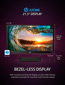 HP Pavilion 22cwa 21.5-Inch Full HD 1080p IPS LED Monitor, Tilt, VGA and HDMI (T4Q59AA) - Black