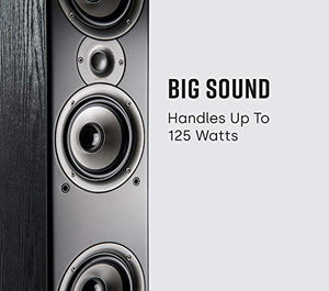 Polk Audio Monitor 60 Series Floorstanding Speaker (Black, Single)- 1" Tweeter, (3) 5.25" Woofers