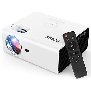 AZEUS RD-822 Mini Projector, Portable Movie Projector with 5000 Lux, Support 1080P and up to 200'' Display, Compatible with HDMI, PS4, VGA, AV, USB, Laptop, Phone, TV Box [2020 Upgrade Model]