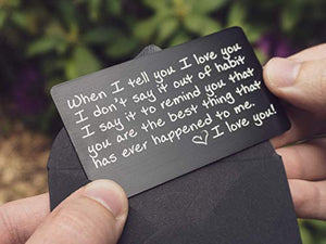Discover why this Personalized Engraved Aluminum Wallet Card Love Note is one of the best finds on Amazon. A perfect gift idea for hard-to-shop-for individuals. This product was hand picked because it is a unique, trending seller & useful must have.  Be sure to check out the full list to stay updated with new viral top sellers inspired from YouTube, Instagram, TikTok, Reddit, and the internet.  #AmazonFinds