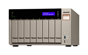 QNAP TVS-873e-4G-US 8-bay NAS/iSCSI IP-SAN, AMD R series Quad-core 2.1GHz, 4GB RAM, 10G-ready