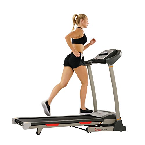 Sunny Health & Fitness Portable Treadmill with Auto Incline, LCD and Shock Absorber sf-t7705
