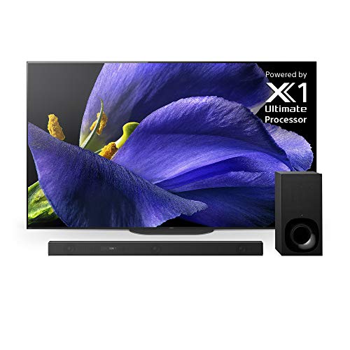 Sony XBR-77A9G 77 Inch TV: MASTER Series BRAVIA OLED 4K Ultra HD Smart TV with HDR and Alexa Compatibility - Z9F 3.1ch Dolby Atmos Sound Bar and HT-Z9F Wireless Subwoofer