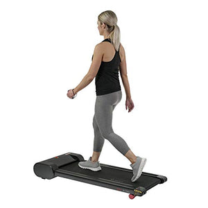 Sunny Health & Fitness Walkstation Slim Flat Treadmill for Under Desk and Home Fitness