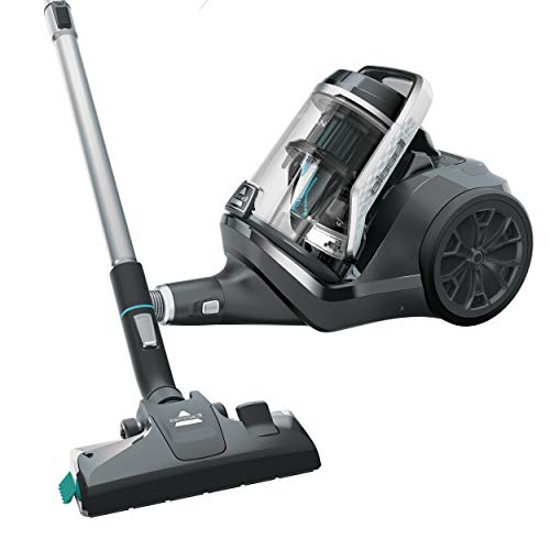 BISSELL SmartClean Canister Vacuum Cleaner, 2268, Black with Pearl White/Electric Blue Accents