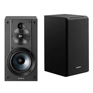 Sony SSCS5 3-Way 3-Driver Bookshelf Speaker System (Black) with Isolation Pads (2 Items)
