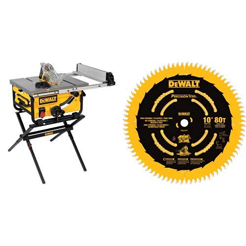 DEWALT DWE7480XA 10 in. Portable Table Saw with Table Saw Stand