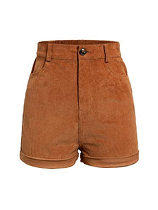 High-Waisted Khaki Shorts