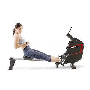 Marcy | Foldable Magnetic Regenerating Resistance Rowing Machine | NS-6002RE | Adjustable Resistance | Transport Wheels