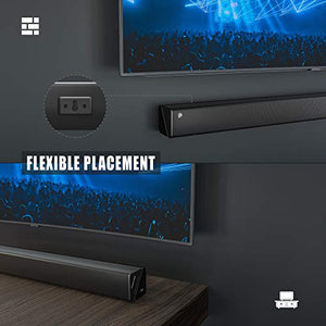 Sound Bar with Subwoofer, TV 2.1 CH Soundbar, Superior Surround Sound System, Works with 4K & HD & Smart TV,Bluetooth 5.0 Enabled (Model: P27, 120W)