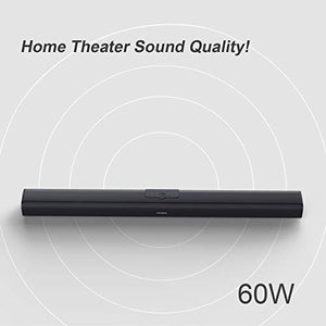 Sound Bars for TV, SAKOBS Three Equalizer Mode Audio Speaker for TV with Built-in 4 Speakers, 37 Inch Wired & Wireless Bluetooth Stereo Soundbar, Optical/Aux/RCA Connection, Remote Control