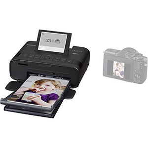 Canon SELPHY CP1300 Wireless Compact Photo Printer (Black) + Canon KP-108IN Color Ink Paper Set (Produces up to 108 of 4 x 6 Prints) + USB Printer Cable + HeroFiber Ultra Gentle Cleaning Cloth