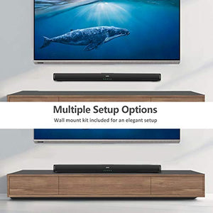 Sound Bars for TV, Saiyin Wired and Wireless Bluetooth 5.0 TV Stereo Speakers Soundbar 32’’ Home Theater Surround Sound System Optical/Coaxial/RCA Connection, Wall Mountable