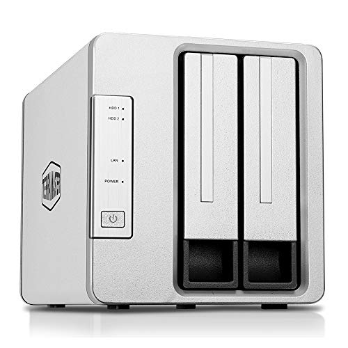 TerraMaster F2-210 2-Bay NAS Quad Core Network Attached Storage Media Server Personal Private Cloud (Diskless)