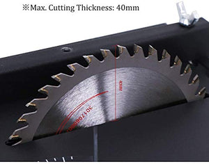 Huanyu Mini Table Saw Thickness 40MM Desktop Speed Adjustable Double Rotation with Dustproof Saw Blade Metal Wood Acrylic
