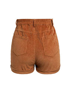 High-Waisted Khaki Shorts