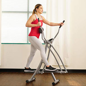 Sunny Health & Fitness SF-E902 Air Walk Trainer Elliptical Machine Glider w/LCD Monitor, 220 LB Max Weight and 30 Inch Stride