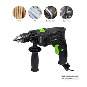 GALAX PRO Hammer Drill, 4.5A Corded Drill Impact Drill 0-3000RPM Electric Drill with 1/2'' Keyed Chuck and Depth Gauge for Drilling Wood, Steel, Masonry, Cement, Concrete_GP57325