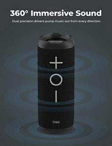 Tribit StormBox Bluetooth Speaker - 24W Portable Speaker, 360° Full Surround Sound, Enhanced Bass, Wireless Dual Pairing, IPX7 Waterproof, 20-Hour Playtime, 66ft Bluetooth Range Outdoor Speaker