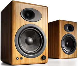 Audioengine | A5+ Wireless Powered Bookshelf Speakers - Pair, Bamboo