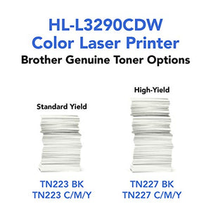 Brother HL-L3290CDW Compact Digital Color Printer Providing Laser Printer Quality Results with Convenient Flatbed Copy & Scan, Wireless Printing and Duplex Printing